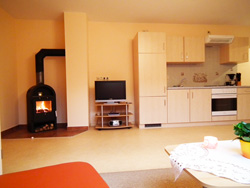 kamin - ferienwohnung - küche